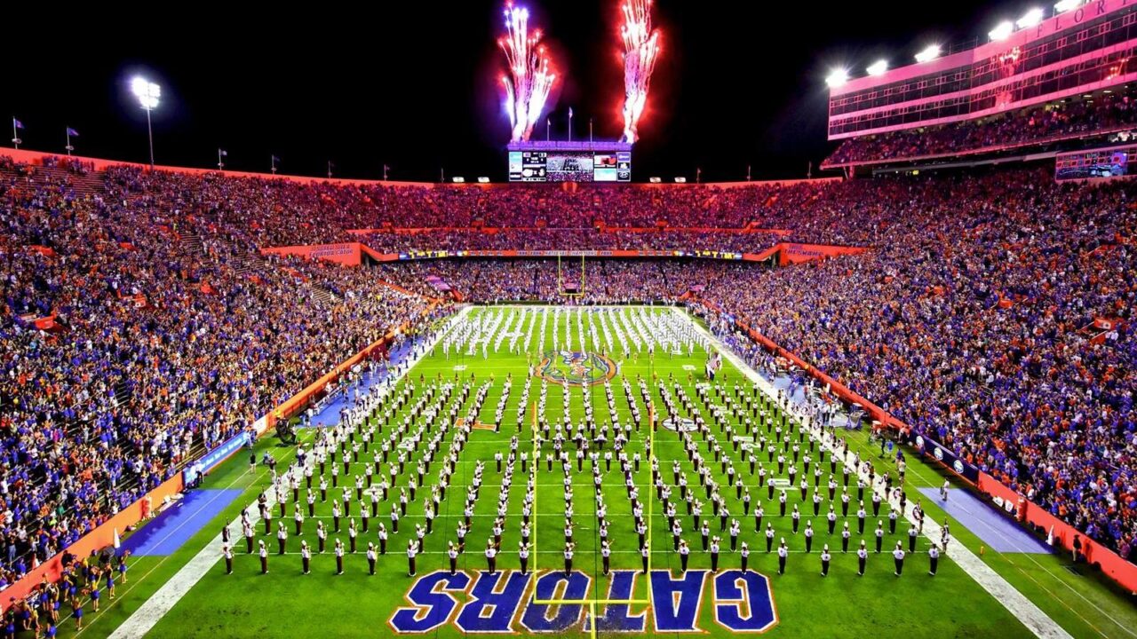 The Swamp - Ben Hill Griffin Stadium at Night