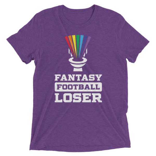 Purple Fantasy Football Loser Shirt - Rainbow Toilet