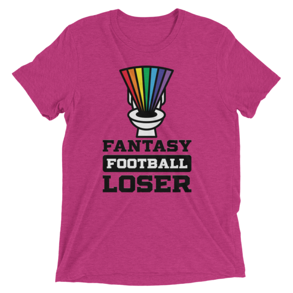 Pink Fantasy Football Loser Shirt - Rainbow Toilet